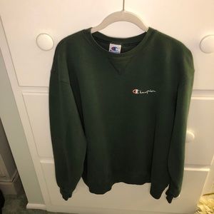 VINTAGE green Champion crewneck!
